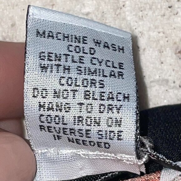 rue21 Black Peach Pink Green Floral Long Sleeved Elastic Waist Dress Size M‎ - Picture 5 of 7